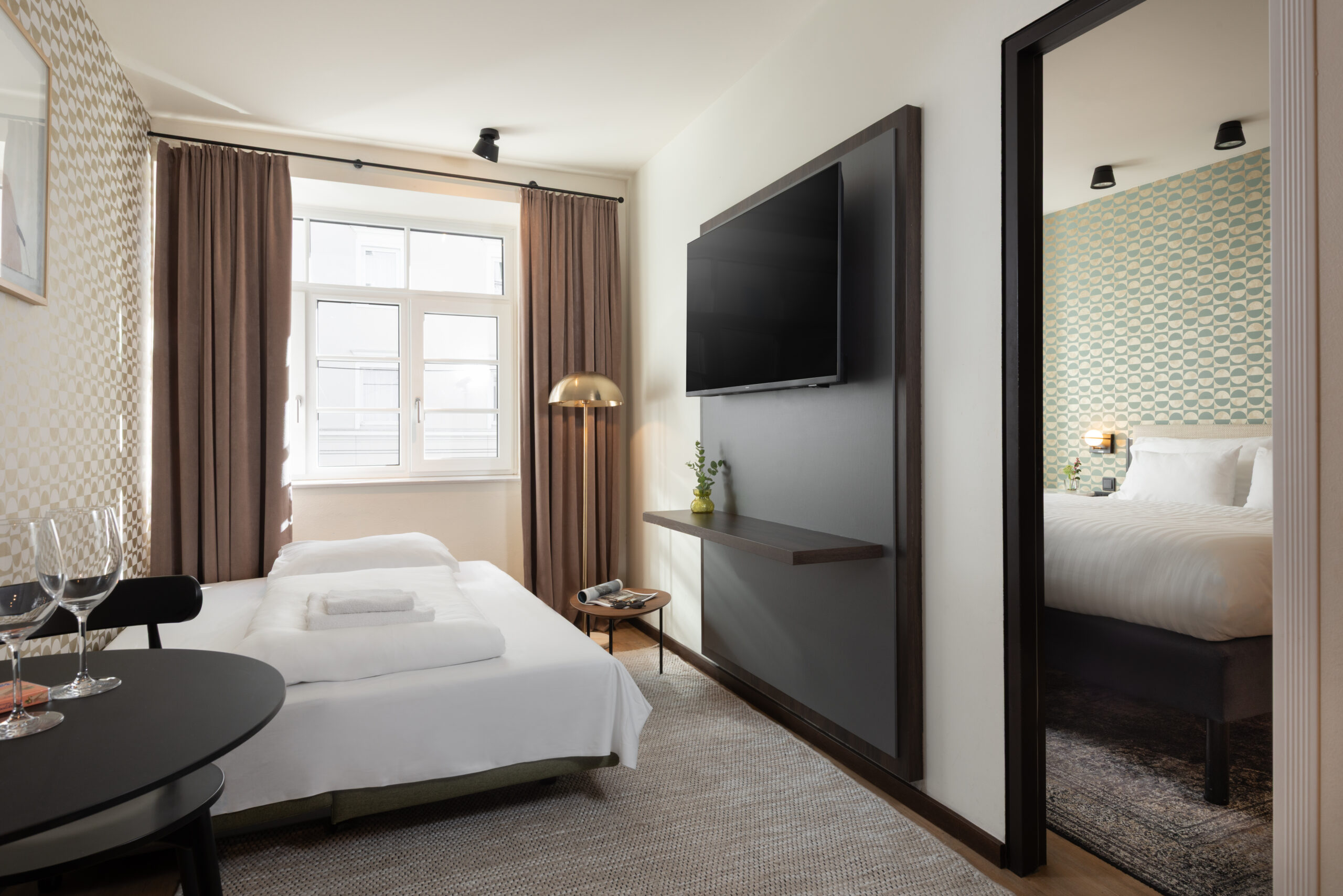 Sofa Bed - Sitting area - Compact One Bedroom Apartment