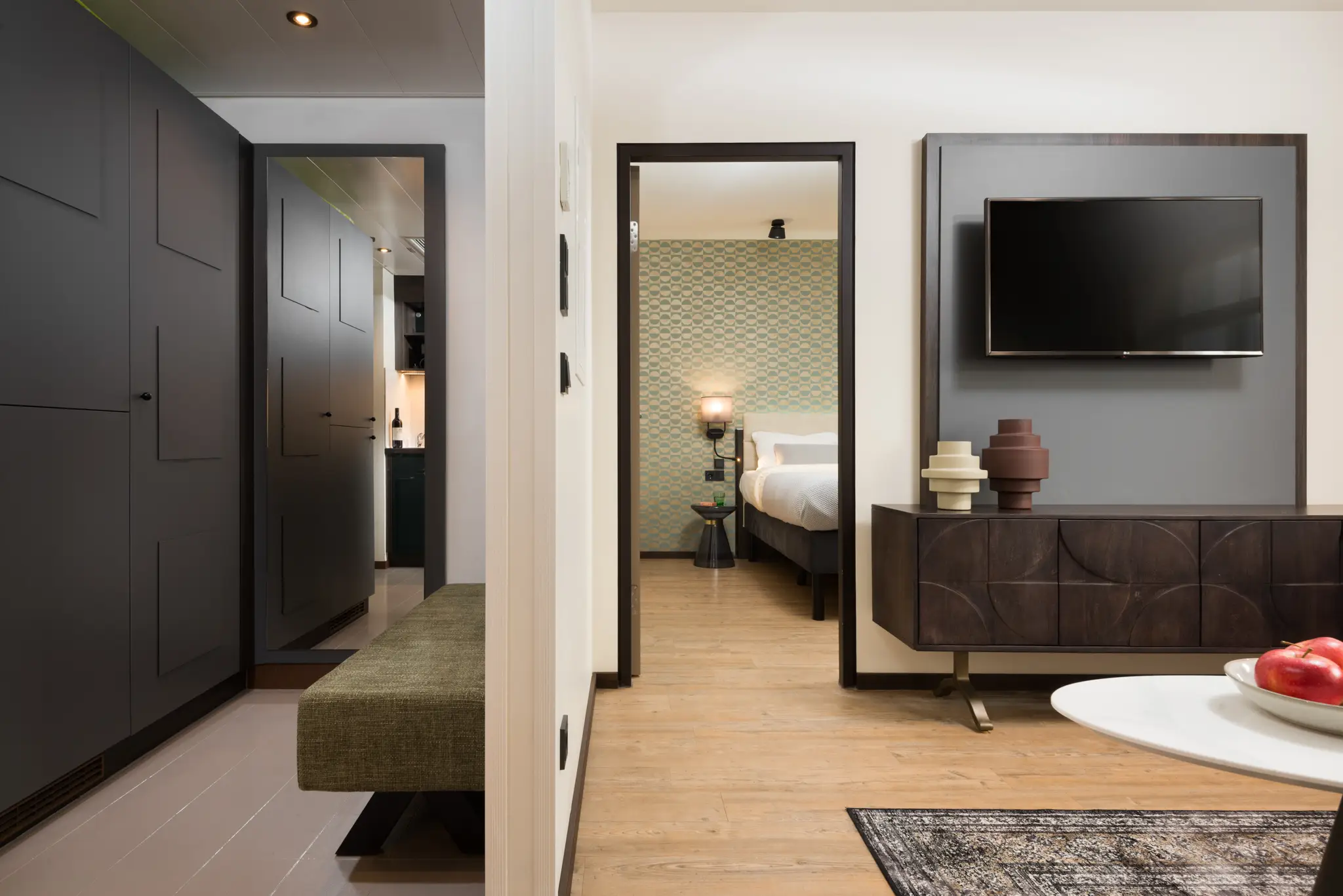 Warm and inviting apartments at master Mirabell, designed for comfort and relaxation.