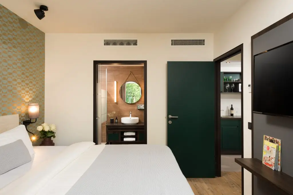 Cozy and well-appointed bed at masterMirabell, designed for relaxation